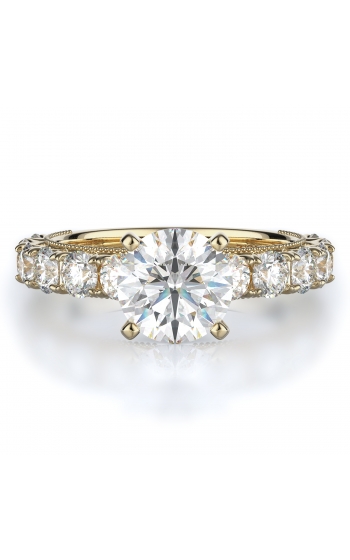 Sidestone Style Diamond Engagement ring 
(Center Diamond Not Included)