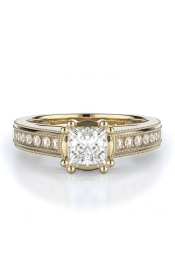 Sidestone Style Diamond Engagement ring 
(Center Diamond Not Included)