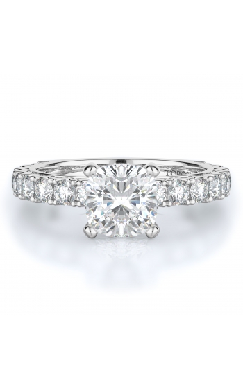 Sidestone Style Diamond Engagement ring 
(Center Diamond Not Included)