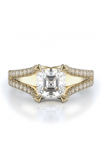 Sidestone Style Diamond Engagement ring 
(Center Diamond Not Included)