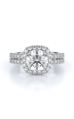 Halo Style Diamond Engagement Ring 
(Center Diamond Not Included)