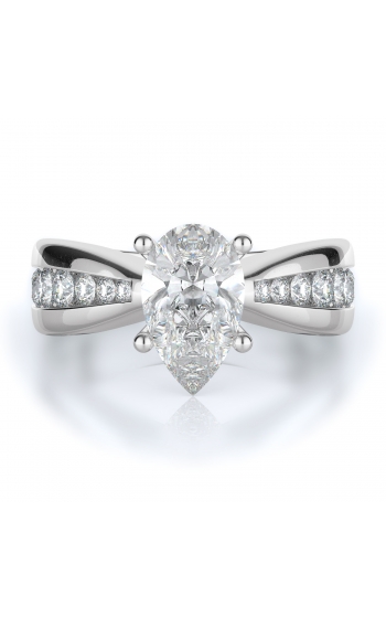 Sidestone Style Diamond Engagement ring 
(Center Diamond Not Included)