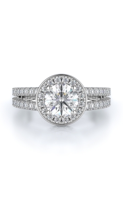 Halo Style Diamond Engagement Ring 
(Center Diamond Not Included)