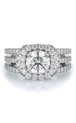 Halo Style Diamond Engagement Ring 
(Center Diamond Not Included)