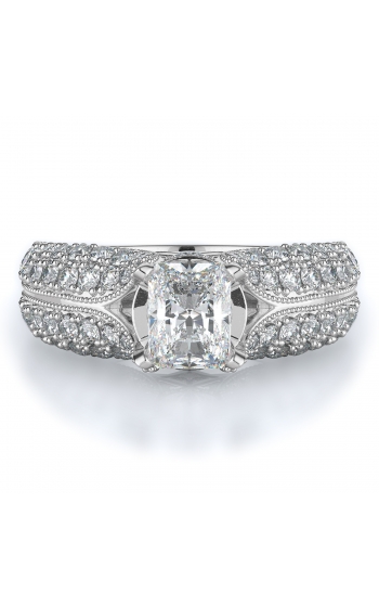 Sidestone Style Diamond Engagement ring 
(Center Diamond Not Included)