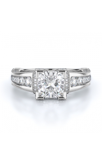 Sidestone Style Diamond Engagement ring 
(Center Diamond Not Included)