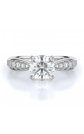 Sidestone Style Diamond Engagement ring 
(Center Diamond Not Included)