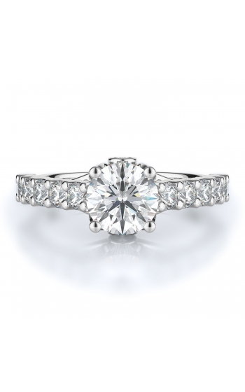 Sidestone Style Diamond Engagement ring 
(Center Diamond Not Included)