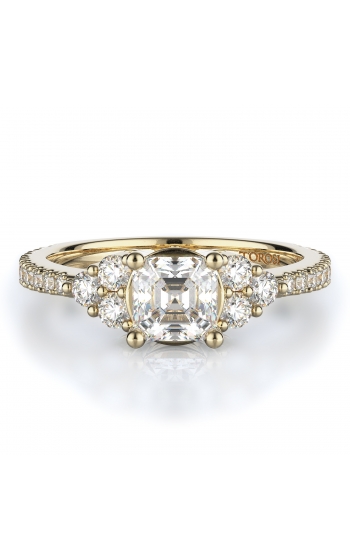 Sidestone Style Diamond Engagement ring 
(Center Diamond Not Included)