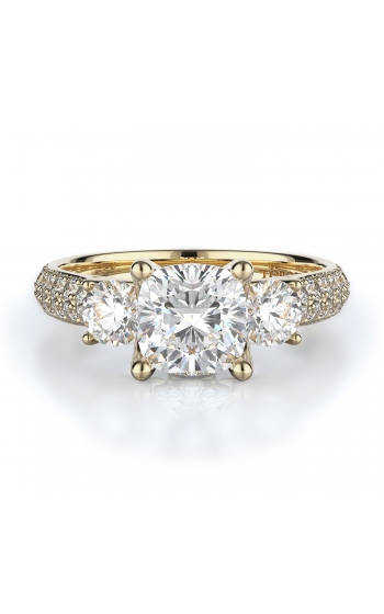 Three stone Style Diamond Engagement ring 
(Center Diamond Not Included)