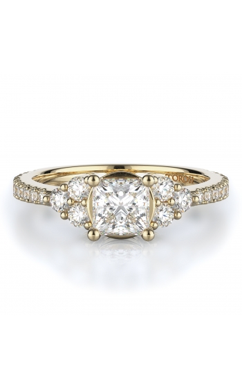 Sidestone Style Diamond Engagement ring 
(Center Diamond Not Included)