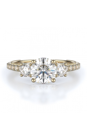 Three stone Style Diamond Engagement ring 
(Center Diamond Not Included)