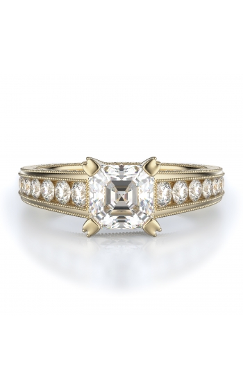 Sidestone Style Diamond Engagement ring 
(Center Diamond Not Included)