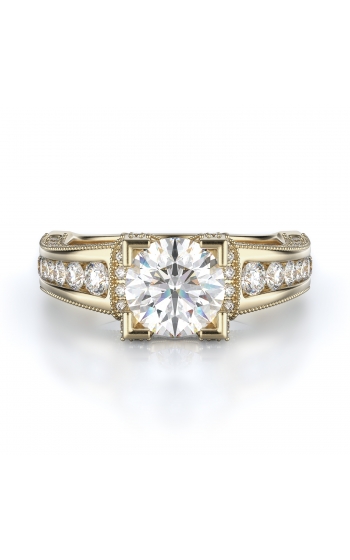 Sidestone Style Diamond Engagement ring 
(Center Diamond Not Included)