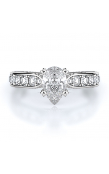 Sidestone Style Diamond Engagement ring 
(Center Diamond Not Included)