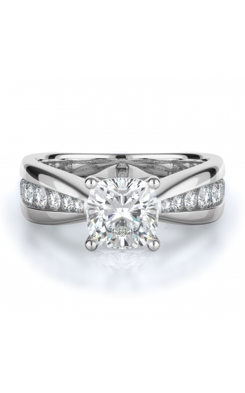 Sidestone Style Diamond Engagement ring 
(Center Diamond Not Included)