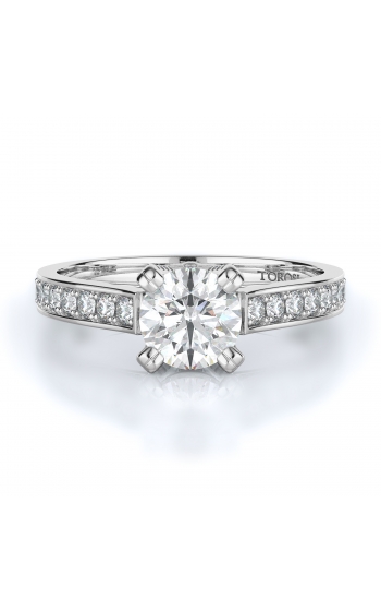 Sidestone Style Diamond Engagement ring 
(Center Diamond Not Included)