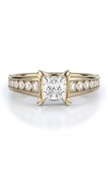 Sidestone Style Diamond Engagement ring 
(Center Diamond Not Included)