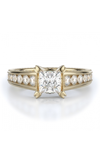 Sidestone Style Diamond Engagement ring 
(Center Diamond Not Included)