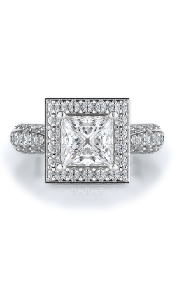 Halo Style Diamond Engagement Ring 
(Center Diamond Not Included)