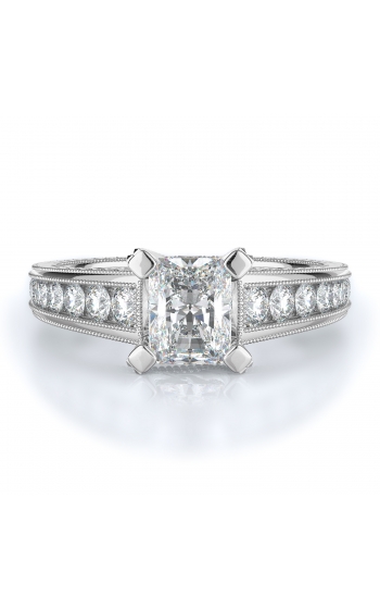 Sidestone Style Diamond Engagement ring 
(Center Diamond Not Included)