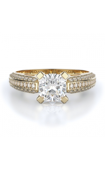 Sidestone Style Diamond Engagement ring 
(Center Diamond Not Included)