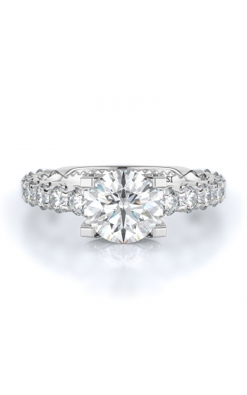 Sidestone Style Diamond Engagement ring 
(Center Diamond Not Included)