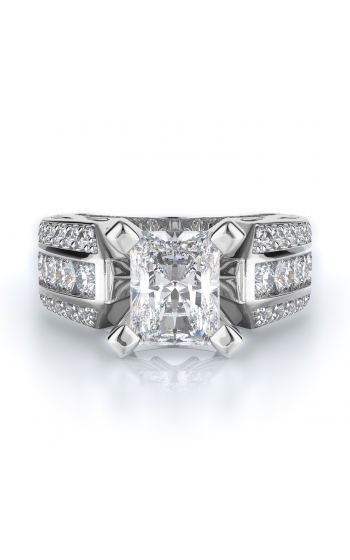 Sidestone Style Diamond Engagement ring 
(Center Diamond Not Included)