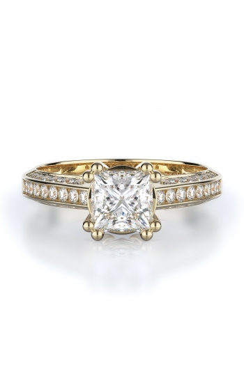 Sidestone Style Diamond Engagement ring 
(Center Diamond Not Included)