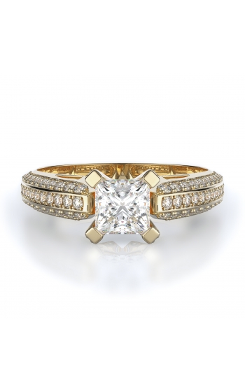 Sidestone Style Diamond Engagement ring 
(Center Diamond Not Included)