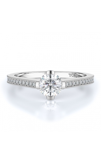 Sidestone Style Diamond Engagement ring 
(Center Diamond Not Included)