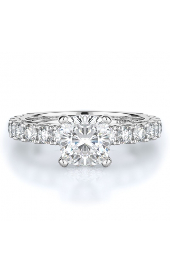 Sidestone Style Diamond Engagement ring 
(Center Diamond Not Included)