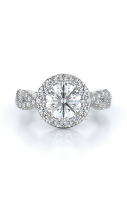 Halo Style Diamond Engagement Ring 
(Center Diamond Not Included)