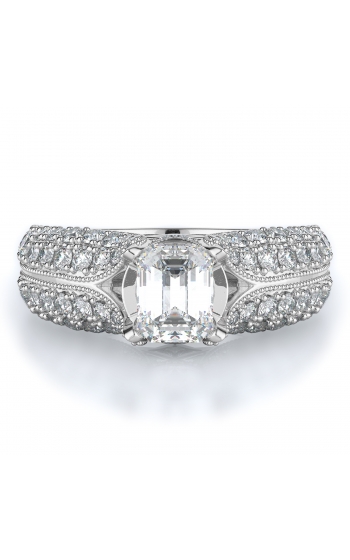 Sidestone Style Diamond Engagement ring 
(Center Diamond Not Included)