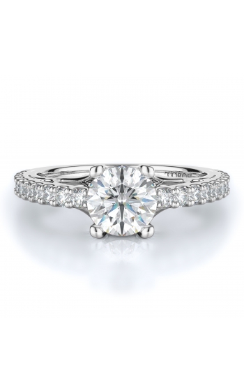 Sidestone Style Diamond Engagement ring 
(Center Diamond Not Included)