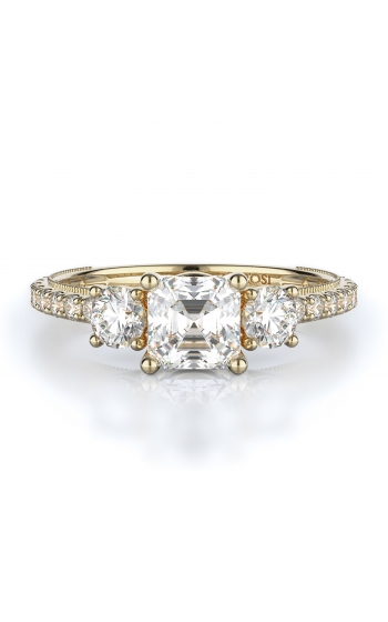 Three stone Style Diamond Engagement ring 
(Center Diamond Not Included)