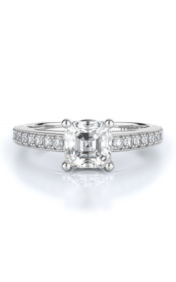 Sidestone Style Diamond Engagement ring 
(Center Diamond Not Included)