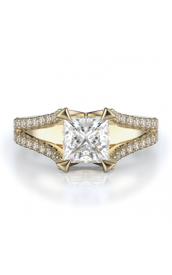 Sidestone Style Diamond Engagement ring 
(Center Diamond Not Included)