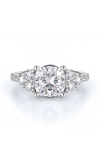 Sidestone Style Diamond Engagement ring 
(Center Diamond Not Included)