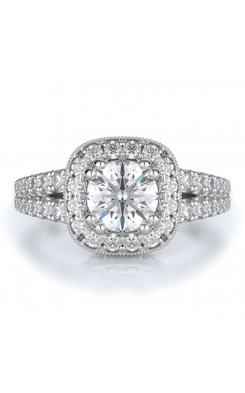 Halo Style Diamond Engagement ring 
(Center Diamond Not Included)