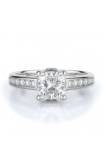 Sidestone Style Diamond Engagement ring 
(Center Diamond Not Included)