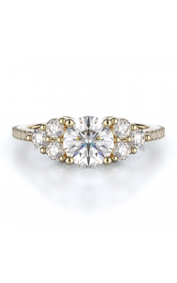 Sidestone Style Diamond Engagement ring 
(Center Diamond Not Included)