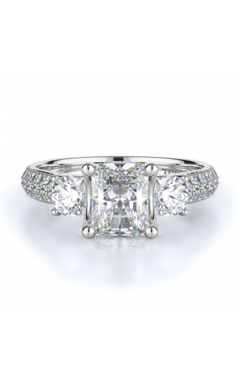 Three stone Style Diamond Engagement ring 
(Center Diamond Not Included)