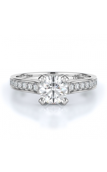 Sidestone Style Diamond Engagement ring 
(Center Diamond Not Included)