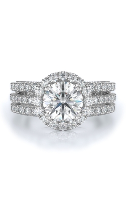 Halo Style Diamond Engagement Ring 
(Center Diamond Not Included)