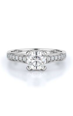 Sidestone Style Diamond Engagement Ring 
(Center Diamond Not Included)