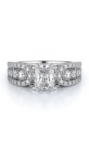 Sidestone Style Diamond Engagement ring 
(Center Diamond Not Included)