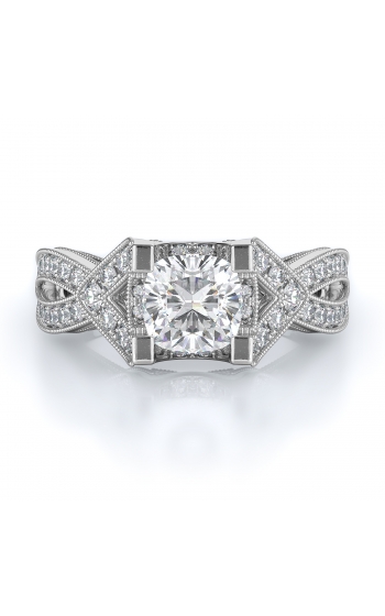 Sidestone Style Diamond Engagement ring 
(Center Diamond Not Included)