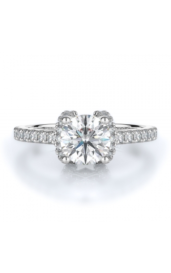Sidestone Style Diamond Engagement ring 
(Center Diamond Not Included)