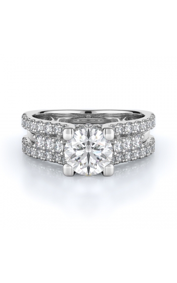 Sidestone Style Diamond Engagement ring 
(Center Diamond Not Included)